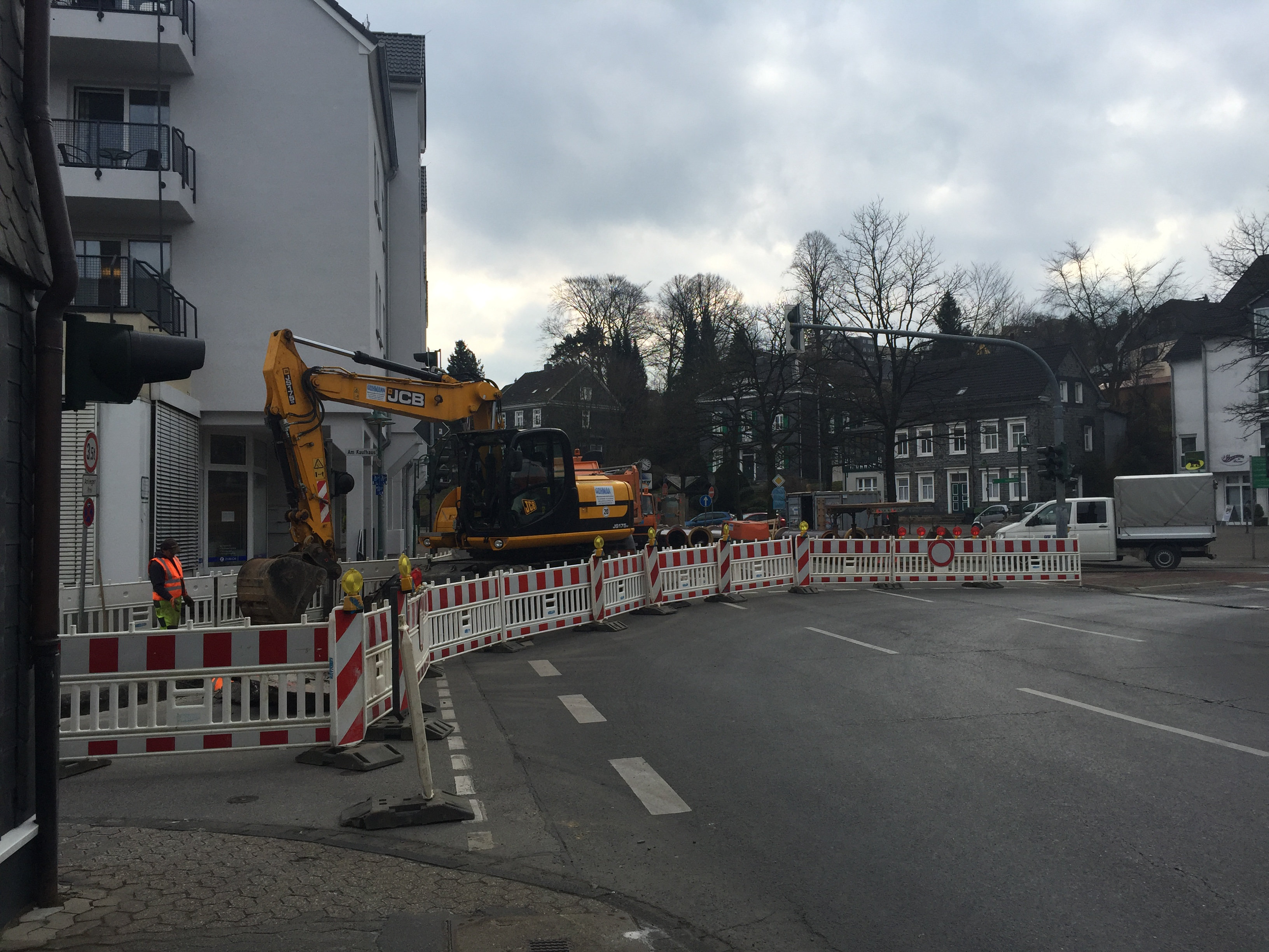 Baustelle am Kölner-Tor-Platz Richtung Hochstraße